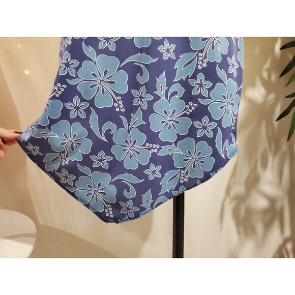 Vtg 90s Y2k Candy Rocket Asymmetrical Hawaiian Dress Junior L Tropical Island - Picture 5 of 11